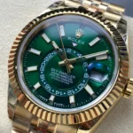 Super Clone Rolex Sky-Dweller Green Dial 336938 (Jubilee) — bracelet detail