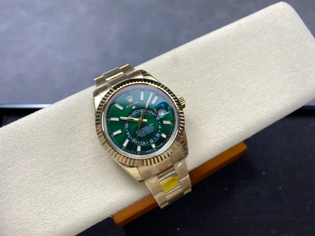 Super Clone Rolex Sky-Dweller Green Dial 336938 (Oyster) — view 10