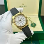 Super Clone Rolex Sky-Dweller Intense white Dial 336238 — dial close-up