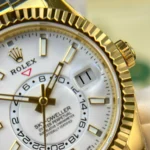 Super Clone Rolex Sky-Dweller Intense white Dial 336238 — movement / caseback view