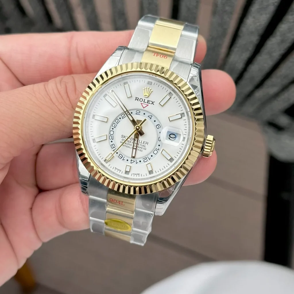 Super Clone Rolex Sky-Dweller Intense white Dial 336933 Oyster — bracelet detail