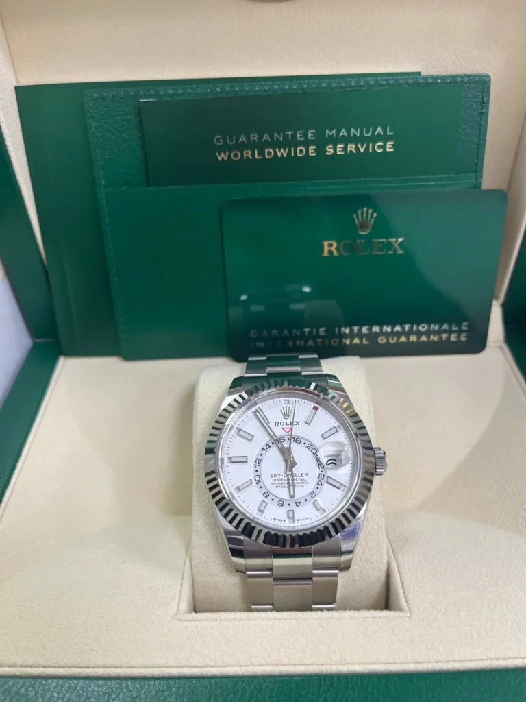 Super Clone Rolex Sky-Dweller Intense white Dial 336934 — case and bezel