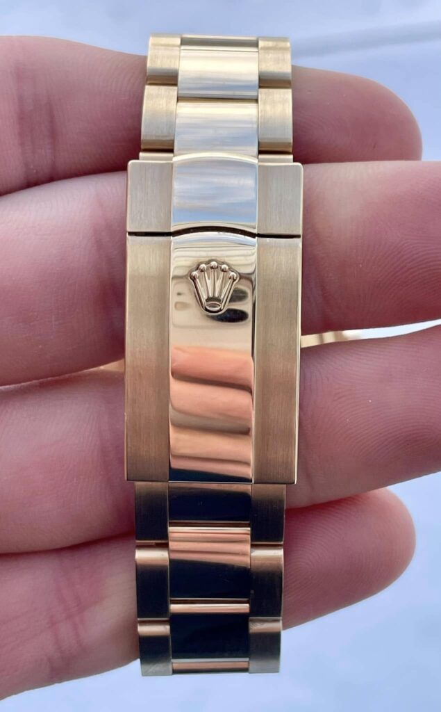 Super Clone Rolex Sky-Dweller Intense white Dial 336938 — on leather display
