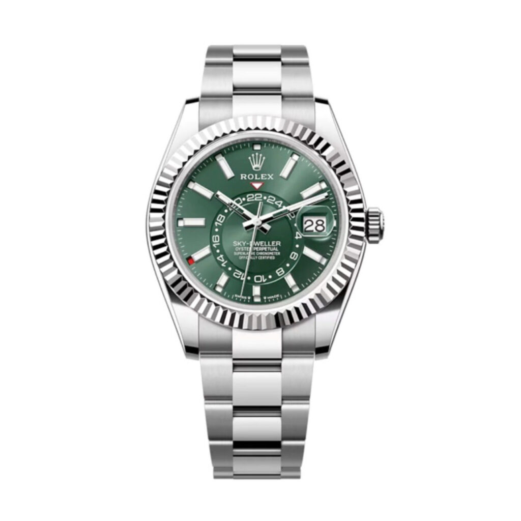Super Clone Rolex Sky-Dweller Mint green Dial 336934 Oyster