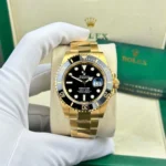 Super Clone Rolex Submariner Black Dial 116618LN — dial close-up
