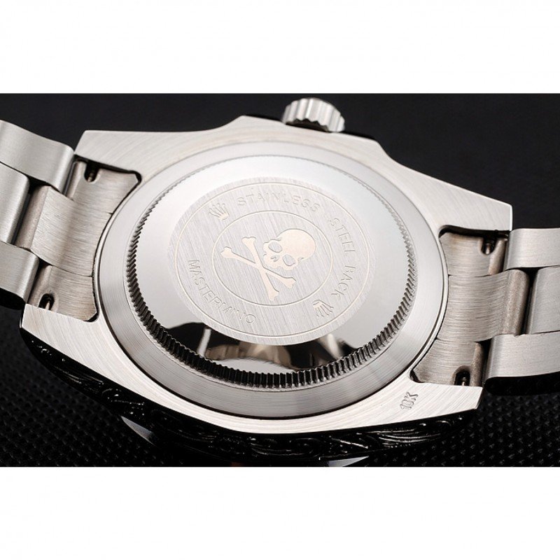 Super Clone Rolex Submariner Black Dial 1454080 — on leather display