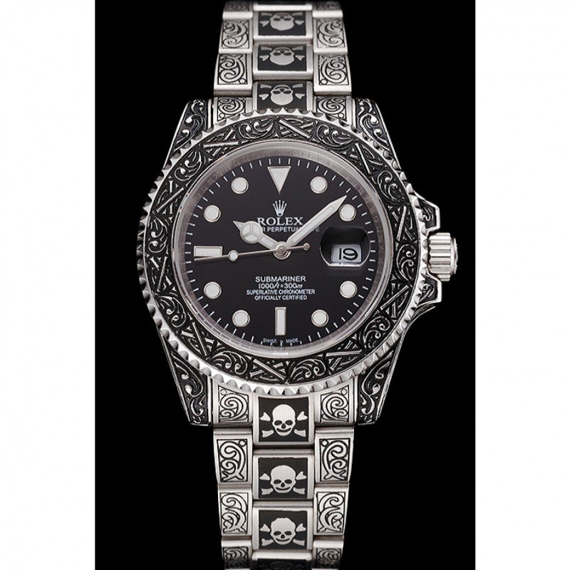 Super Clone Rolex Submariner Black Dial 1454090 — dial close-up