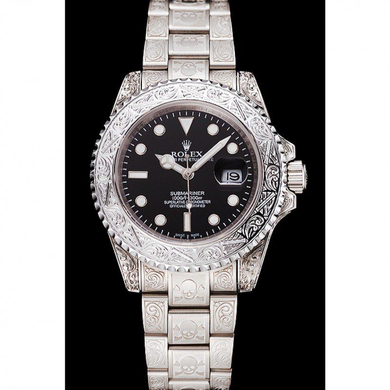 Super Clone Rolex Submariner Black Dial 1454093 — dial close-up