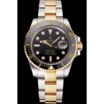 Super Clone Rolex Submariner Black Dial PR16233BG — dial close-up