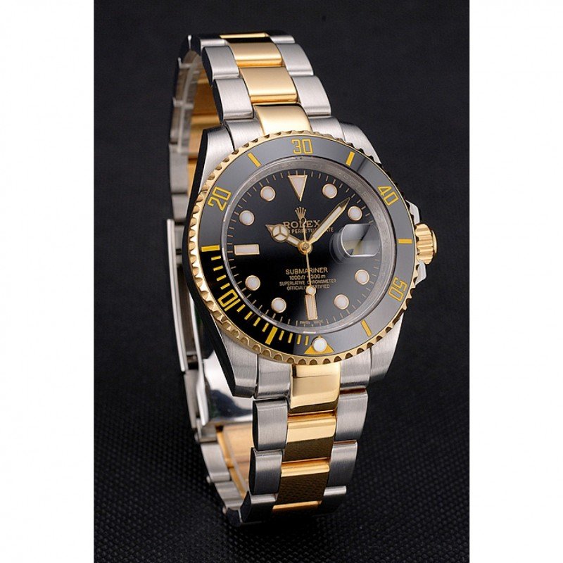 Super Clone Rolex Submariner Black Dial PR16233BG — case and bezel
