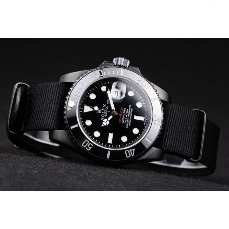 Super Clone Rolex Submariner Black Dial REP016826 — side profile