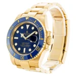 Super Clone Rolex Submariner Blue Dial 116618LB — dial close-up