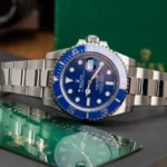 Super Clone Rolex Submariner Blue Dial 116619LB “Smurf” — case and bezel