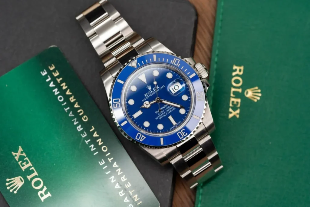 Super Clone Rolex Submariner Blue Dial 116619LB “Smurf” — bracelet detail