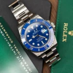 Super Clone Rolex Submariner Blue Dial 116619LB “Smurf” — bracelet detail