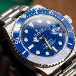 Super Clone Rolex Submariner Blue Dial 116619LB “Smurf” — side profile