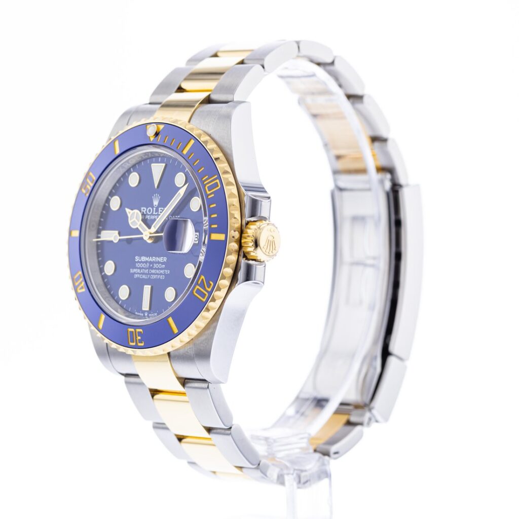Super Clone Rolex Submariner Blue Dial 126613LB Bluesy — dial close-up