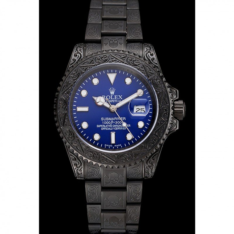 Super Clone Rolex Submariner Blue Dial 1454084 — dial close-up