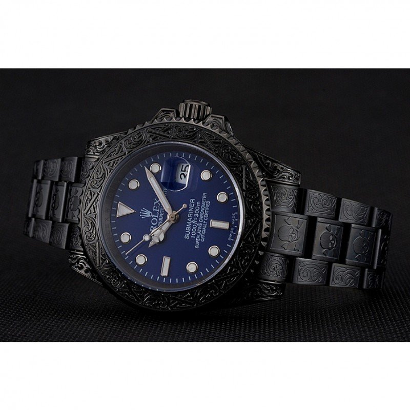 Super Clone Rolex Submariner Blue Dial 1454084 — side profile