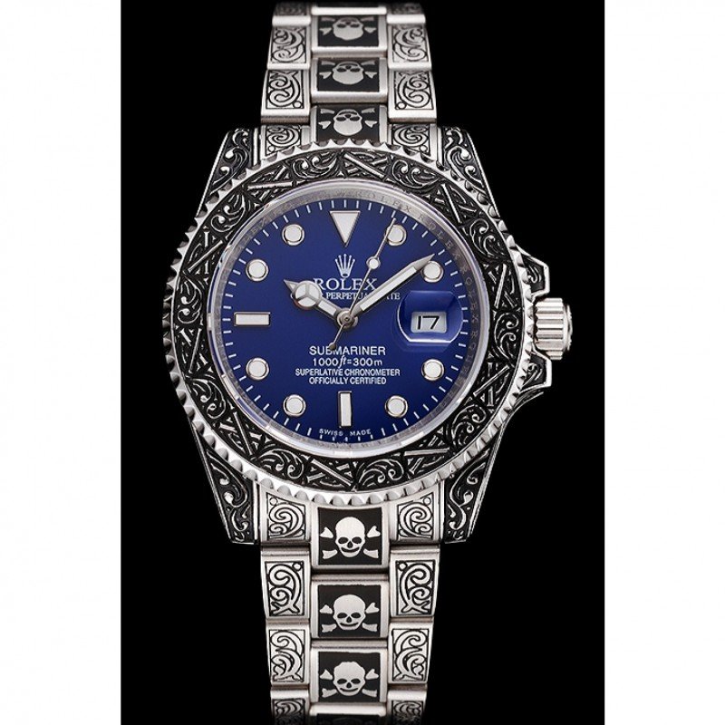 Super Clone Rolex Submariner Blue Dial 1454091 — dial close-up