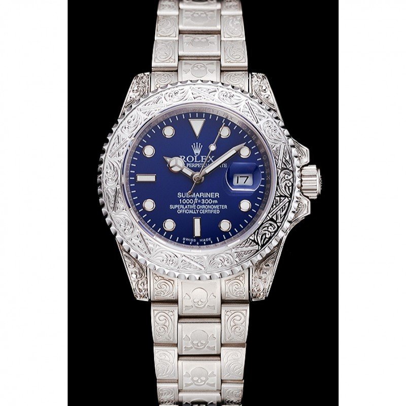 Super Clone Rolex Submariner Blue Dial 1454094 — dial close-up