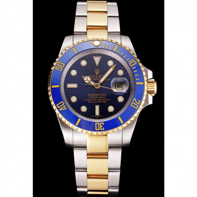 Super Clone Rolex Submariner Blue Dial PR16233B — dial close-up