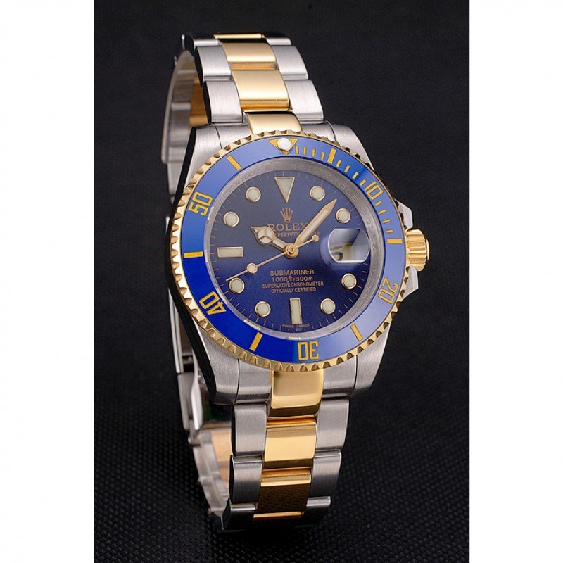 Super Clone Rolex Submariner Blue Dial PR16233B — case and bezel