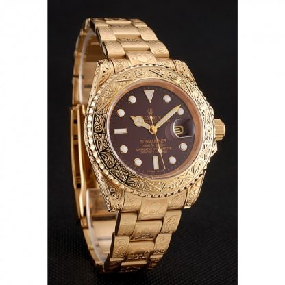 Super Clone Rolex Submariner Brown Dial 1454070 — case and bezel