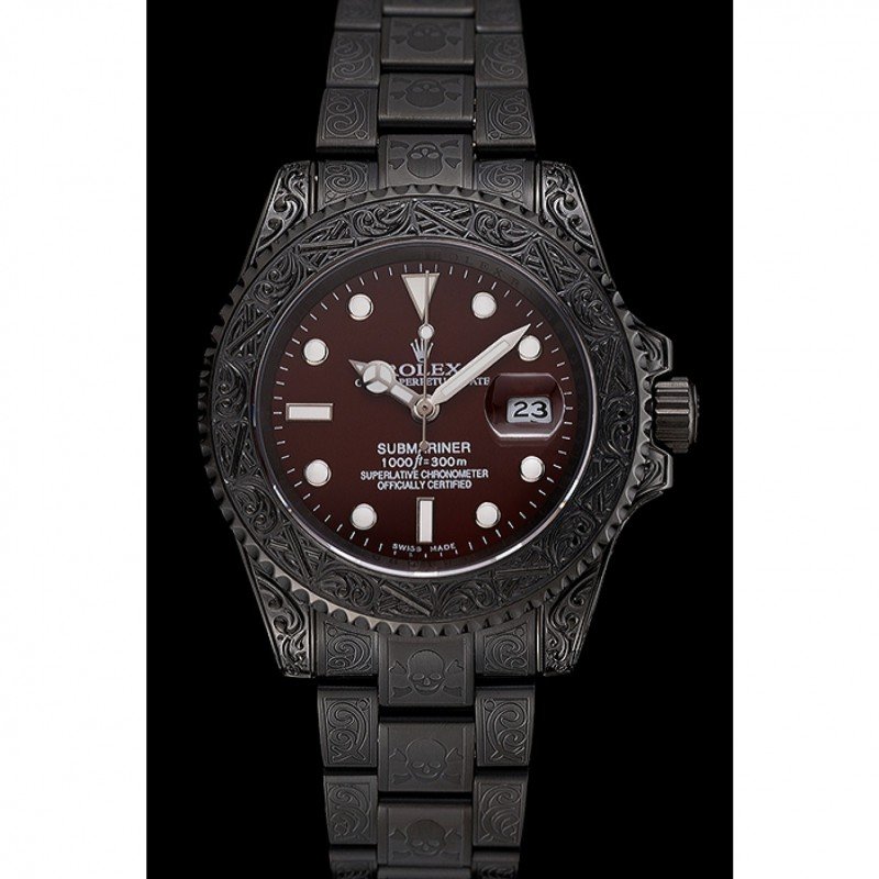 Super Clone Rolex Submariner Brown Dial 1454075 — dial close-up