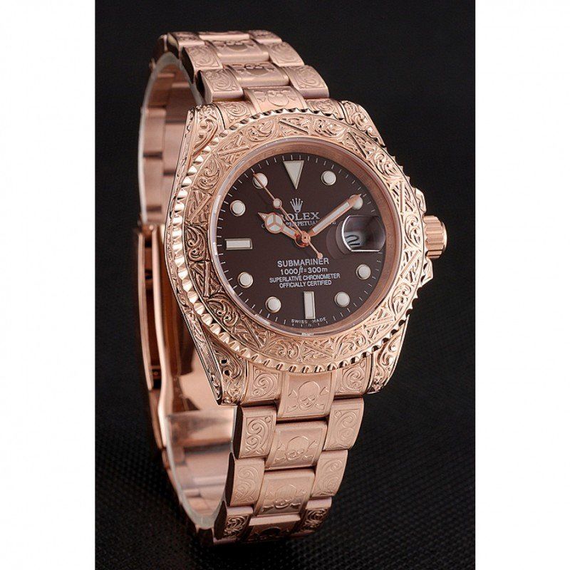 Super Clone Rolex Submariner Brown Dial 1454087 — case and bezel
