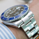 Super Clone Rolex Submariner “Cookie Monster” Black Dial 126619LB — dial close-up