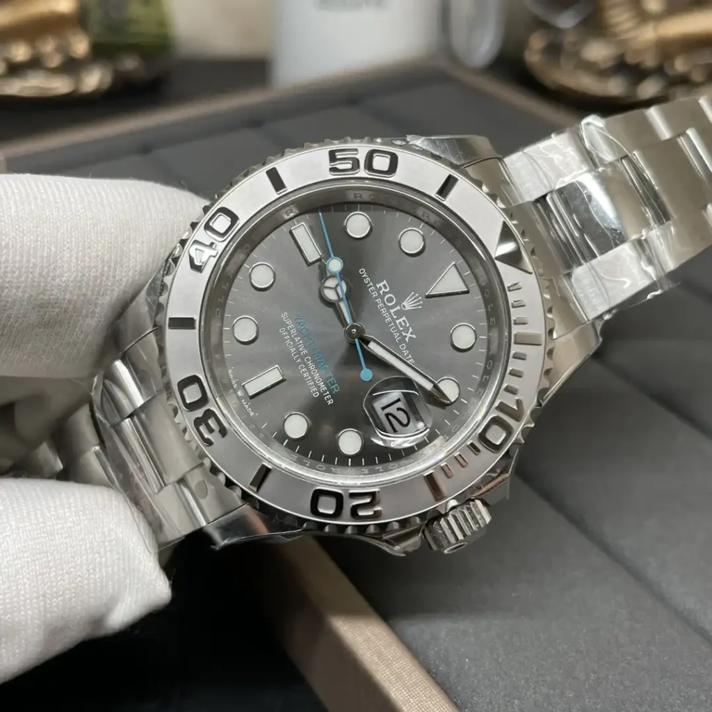 Super Clone Rolex Yacht-Master Rhodium Dial 126622 — clasp and links