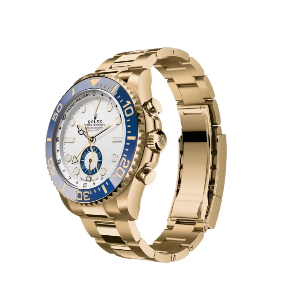 Super Clone Rolex Yacht‑Master II Yellow Gold 44mm (2026 Refresh) — dial close-up