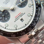 Super Clone Tudor Black Bay Chrono M79360N-0002 41mm — on leather display