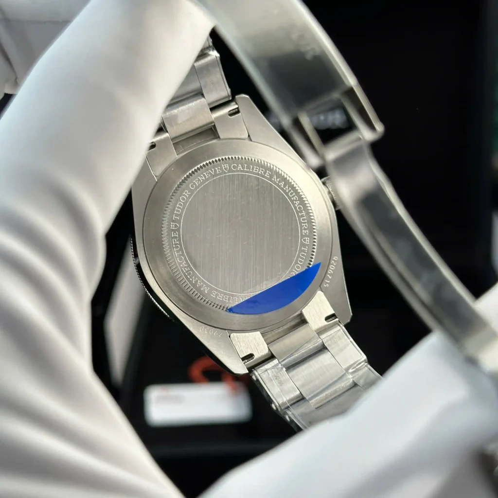 Super Clone Tudor 42mm Titanium — on leather display