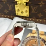 Super Clone Tudor 42mm Titanium — on leather display