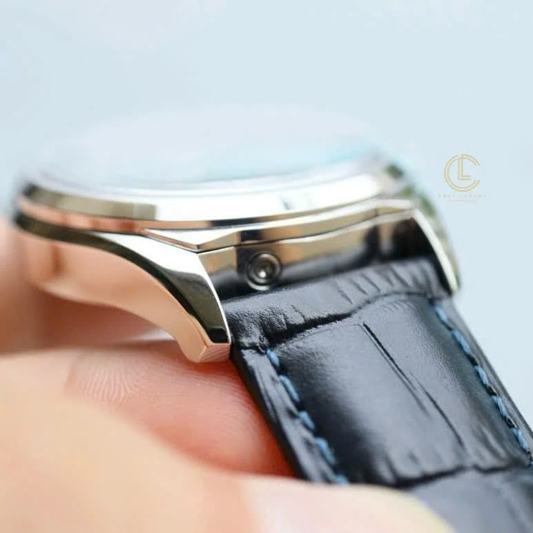 Super Clone Vacheron Constantin 40mm Steel — on leather display
