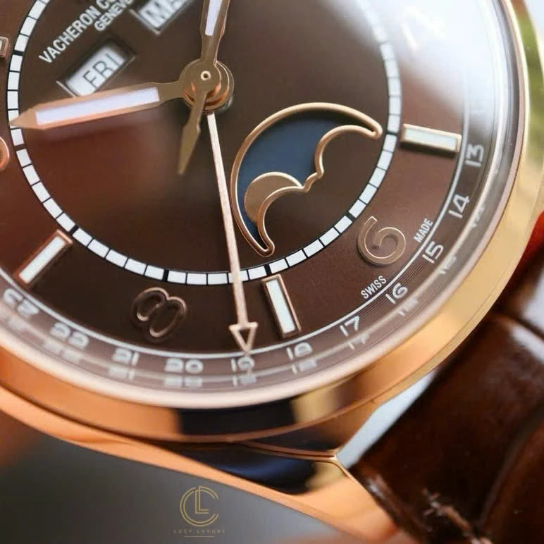 Super Clone Vacheron Constantin FiftySix Complete Calendar 4000E/000R-B065 41mm Rose Gold — bracelet detail