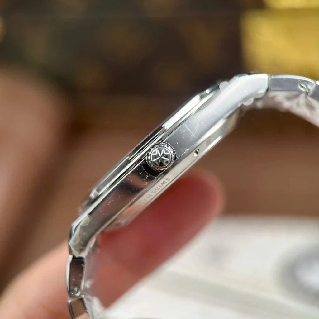 Super Clone Vacheron Constantin Blue Dial Steel — side profile
