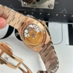 Super Clone Vacheron Constantin 41mm Steel — on leather display