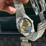 Super Clone Vacheron Constantin 41mm Steel — on leather display
