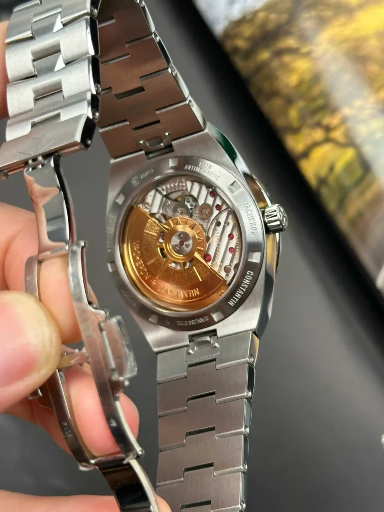 Super Clone Vacheron Constantin 41mm Steel — on leather display