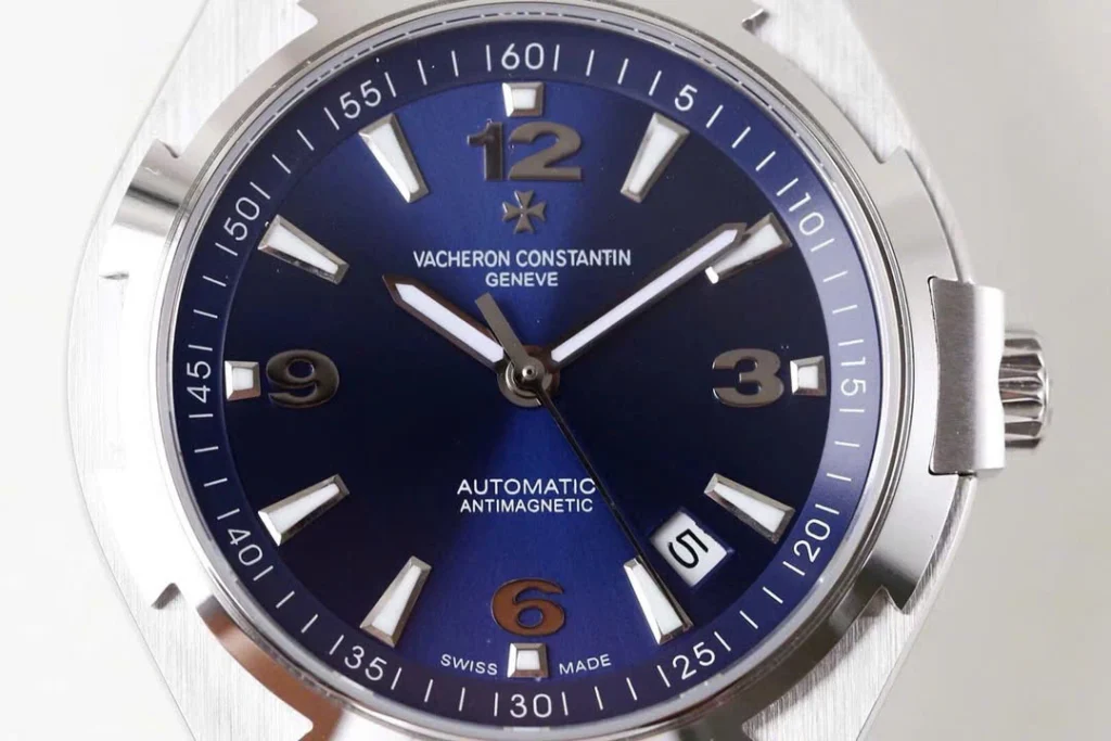 Super Clone Vacheron Constantin Overseas Blue Dial Number Roman 42mm – — dial close-up