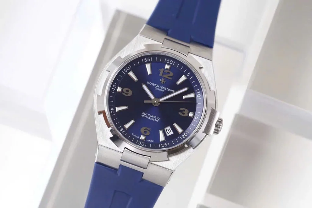 Super Clone Vacheron Constantin Overseas Blue Dial Number Roman 42mm – — side profile