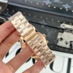 Super Clone Vacheron Constantin Overseas Dual Time 47450 42mm White Dial — movement / caseback view