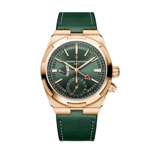 Super Clone Vacheron Constantin Overseas Dual Time 7900V 41mm Green Dial Rose Gold