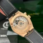 Super Clone Vacheron Constantin Overseas Dual Time 7900V 41mm Green Dial Rose Gold — movement / caseback view