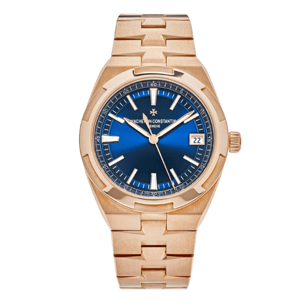 Super Clone Vacheron Constantin Overseas Rose Gold 4500V/110R-B705 41mm Blue Dial