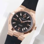 Super Clone Vacheron Constantin Overseas Rose Gold Black Dial Number Roman 42mm — bracelet detail
