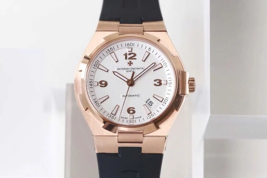 Super Clone Vacheron Constantin Overseas Rose Gold White Dial Number Roman 42mm